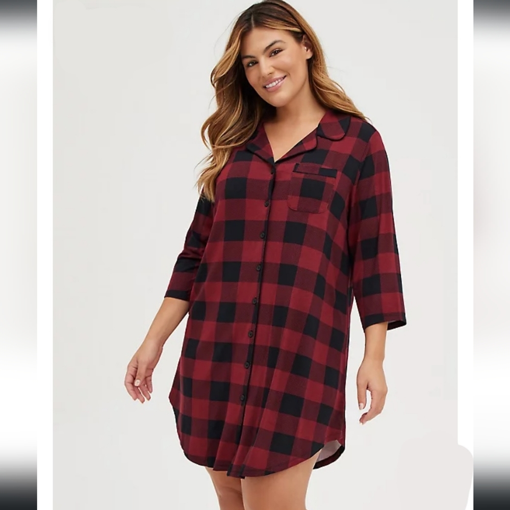 Torrid Button Up Sleep Shirt